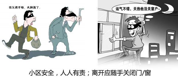 小區高清監控，記錄小偷作案過程